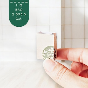 Miniature Starbucks Coffee Printable packages boxes Set 1:6 1:12 Scale Instant digitable downloaded