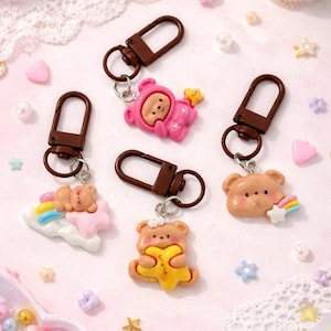 Small Dreamy Bear Keychain | Keyring | Keycharm | Bag Charm