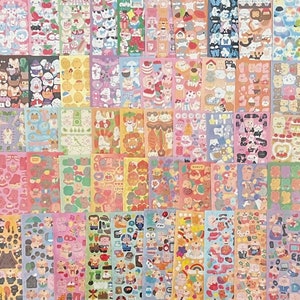 10-50 Sheets Korean Cute Stickers | Polco Deco Stickers | Photocard Stickers | Scrapbooking Stickers