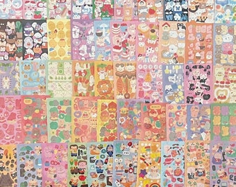 10-50 Sheets Korean Cute Stickers | Polco Deco Stickers | Photocard Stickers | Scrapbooking Stickers