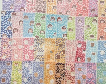 Cute Girl Animal Ribbons Decorative Stickers | Polco Deco Stickers | Photocard Stickers | Scrapbooking Stickers