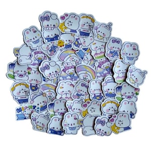 Stickers lapin arc-en-ciel | Stickers pour ordinateur portable | Stickers scrapbooking