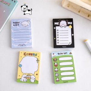 4 Cute Dog Memo Pads