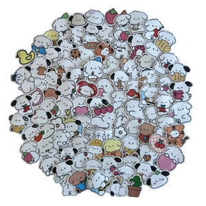 Autocollants blancs mignons de chien | Stickers animaux | Stickers pour ordinateur portable | Stickers scrapbooking