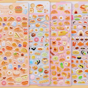 Adesivos fofos e deliciosos de comida 3D | Adesivos de espuma | Adesivos para scrapbooking | Adesivos para diário | Adesivos decorativos fofos