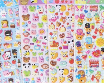 Puffy 3D Squishy Animals Stickers | Scrapbooking Stickers | Journal Stickets | Cute Decorative Stickers