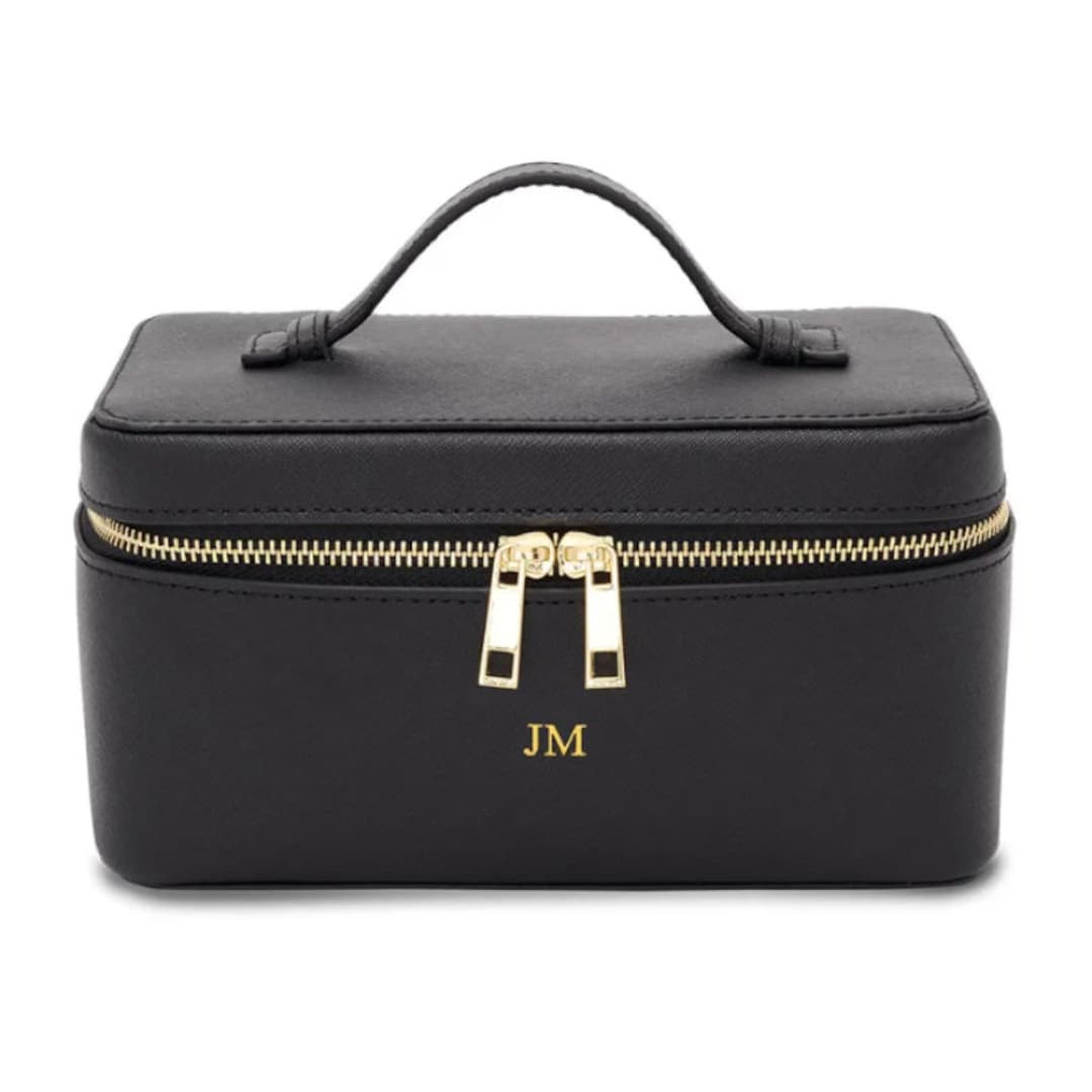 Saffiano Leather Travel Toiletry Case Stylish and Portable Etsy