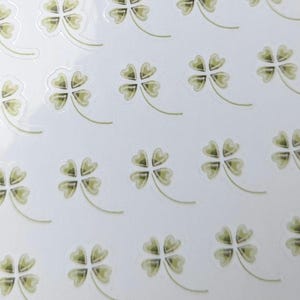 Four leaf clover stickers for planner & journal | Aesthetic planner stickers | Bujo | Journaling plant stickers
