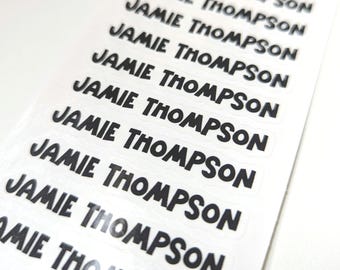 Small transparent pencil name label stickers for boys, girls, teenagers and adults | Clear pencil name tags for school, daycare, office
