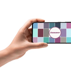 SUMMER Seasonal Colour Analysis Digital Swatch, 4 Seasons Colour Palette, Personal Colour Guide, Digital Colour Tool