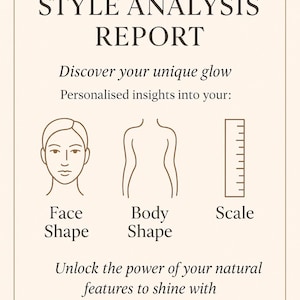 Personalized Women’s Style Analysis Report | Digital Body & Face Shape Guide | Fashion, Jewellery and Report