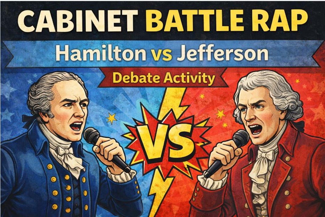 Hamilton Vs Jefferson Cabinet Battle | Engaging History Activity ...