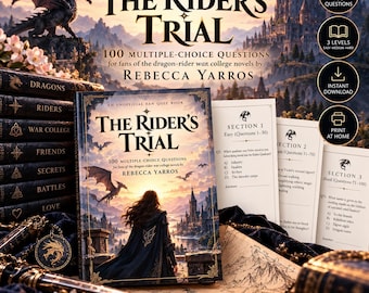 Fourth Wing Fan Trivia Quiz | 100 Questions | Printable PDF | Dragon Rider Quiz | Romantasy Gift | Instant Download