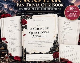 ACOTAR Trivia Quiz Book | 100 Questions, Fae Court Lore (PDF Download)