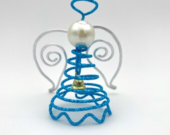 Angel Christmas decoration, color turquoise