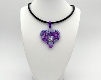 Heart pendant with original Swarovski crystal heart