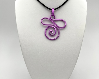Necklace Pendant Triangel Dream, Color Violet