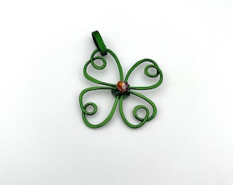 Lucky clover, lucky charm, keychain, green