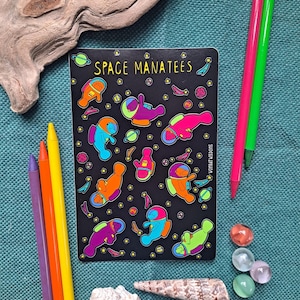 Stickervel Space zeekoeien