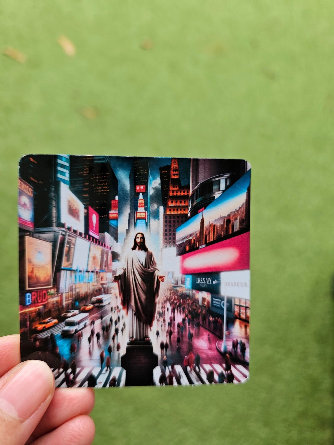 Vinyl Sticker of Jesus Christ in Times Square A029 Etsy