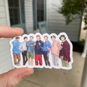 BTS Stickers - BTS OT7 Sticker - Unique BTS stickers