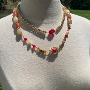 Red and gold necklace