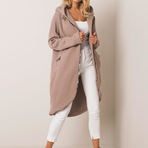 Mira sweat jacket/coat long beige image 2