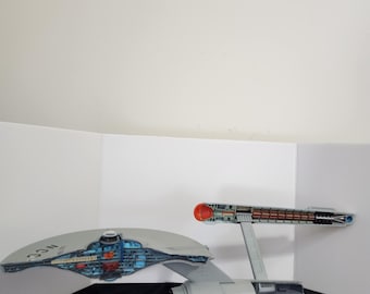 Enterprise starship cutaway fully assembled airbrushed and ready to display (21 inches in length)