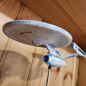 Fully finished Star Trek Enterprise Refit in three color options.