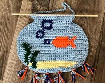 Fish Bowl Crochet Tapestry