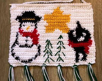 Stardew Valley Winter Star Inspired Crochet Tapestry