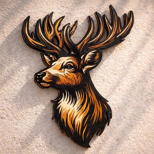 Fichiers SVG DXF multicouche cerf Fichier de coupe en couches 3D pour Cricut ou laser