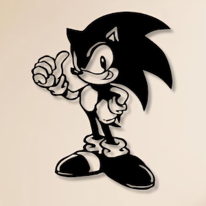 Sonic Hedgehog Wall Art, Laser Cut File (Dxf Svg Png)