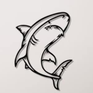 Shark Svg Dxf Png Files Laser Cut File Sea Wall Art For Cnc Tshirt Plywood Metal For Cnc Laser Plasma Cricut Glowforge