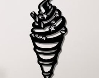 Ice Cream Vector Cut Files, CNC Laser, Cricut, Glowforge (svg, dxf, png)