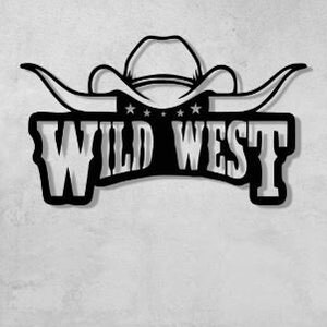Western-Svg-Dxf-Dateien, Laserschneiden Cowboy Wilder Westen Horn Hut Casaba Vinyl Wand Dekor Kunst geschnitten Datei für Cnc Laser Cricut Glowforge