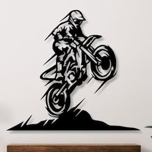 Motorcycle Svg Dxf Png Files Rider Wall Art Cut File Motorcross For Cnc Laser Plasma Cricut Glowforge