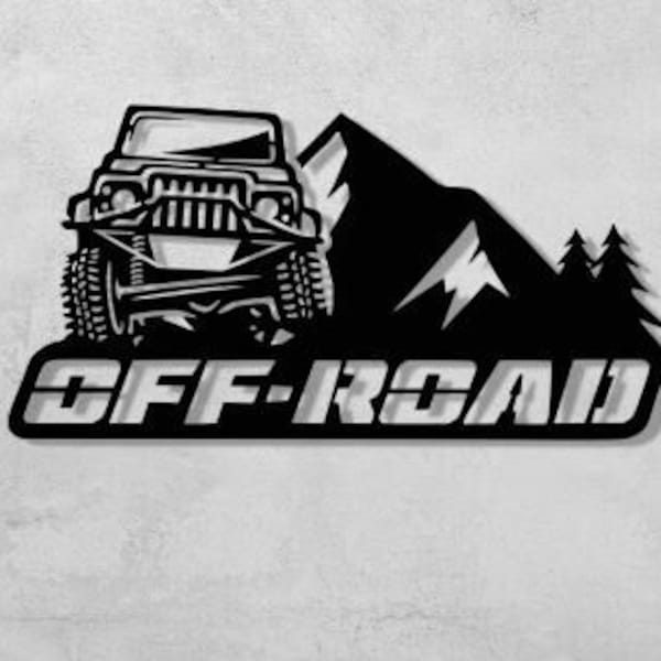 Off Road Svg Dxf Files ,Laser Cutting Truck Mountain 4x4 Wheel Adventure  Vinyl Nature Way Wall Decor Cut File For Cnc Laser Plasma Cricut