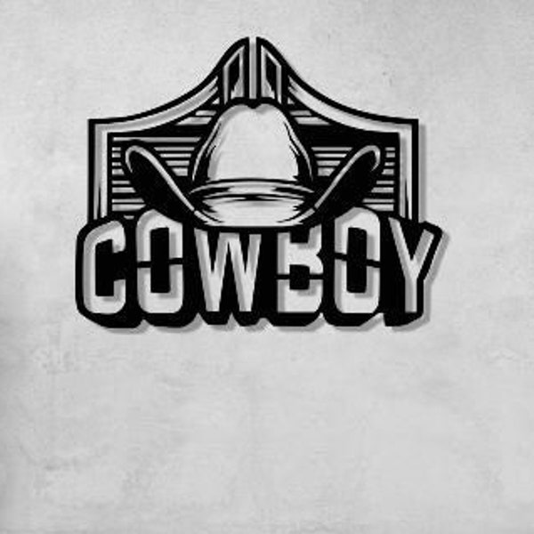 Cowboy Svg Dxf Files , Laser Cutting , Western Casaba Cowboys Wall Decor Cut File For Cnc Laser Plasma Glowforge Cricut