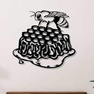 Honing Svg Dxf Png-bestanden, lasergesneden bestand, bij, honingraat, Cricut-bestanden, voor CNC-laserplasma Cricut Glowforge
