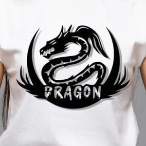 Dragon Svg Dxf-bestanden, lasersnijden Monster Dragon Wild Wall Decor Tshirt Print Cut-bestand voor CNC-laserplasma Cricut Glowforge