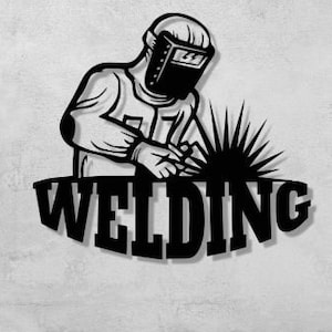Welding Svg Dxf Files , Laser Cut File Welder Weld Welding Wall Decor File For Cnc Laser Plasma Cricut Glowforge