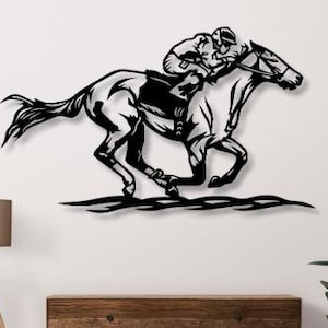 Fichiers Svg Dxf Png équitation Jockey course de chevaux fichier découpé au Laser pour Cnc Laser Plasma Cricut Glowforge