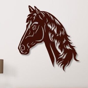 Horse Head Wall Art Cut File: svg dxf png for CNC Laser