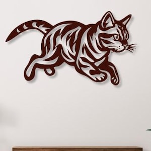 Cat Svg Dxf Files Laser Cut File Wall Art For Cnc Plasma Laser Xtool Cricut Glowforge