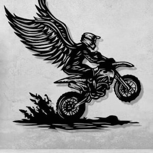 Angel Wings Motorcycle SVG, Laser Cut File, CNC Plasma Art - Etsy
