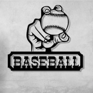 Baseball Svg Dxf Png Files , Laser Cut File , Baseball Hand Ball Wall Decor Vectorel Cutting File For Cnc Laser Plasma Cricut Glowforge