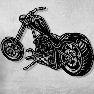 Motorcycle Svg Dxf Png Files , Laser Cut File Motorcycle Design Wall Art Decor For Cnc Laser Plasma Cricut Glowforge