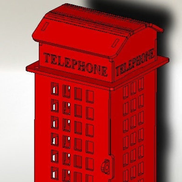 Telephone Booth Svg Dxf Files Laser Cut File Bristish Telephone Booth Box Vectorel Cutting File For Cnc Laser Plasma Glowforge