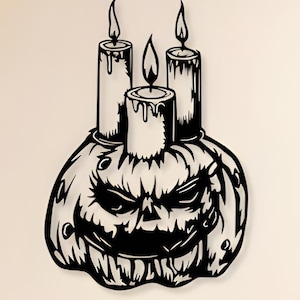 Pumpkin Svg Dxf Files Candles Wall Art Halloween Cut For Cnc Laser Plasma Cricut Glowforge